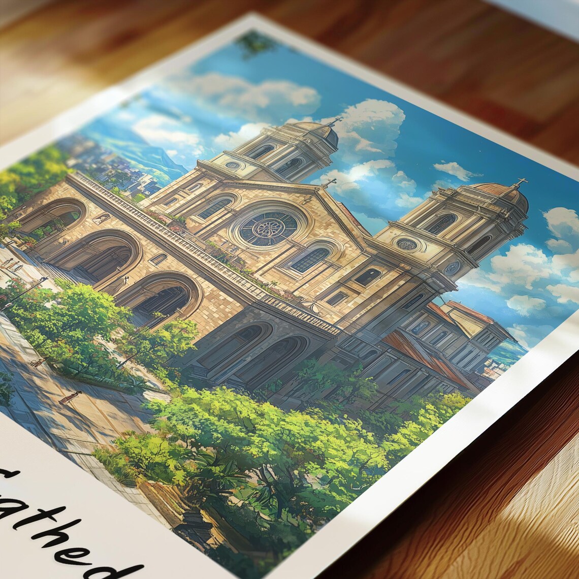 The Manila Cathedral, Philippines Travel Poster - Image 2