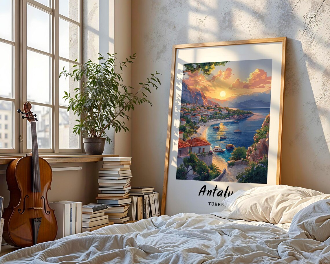 Antalya Turkey Travel Poster, Minimalist Wall Art - Image 3