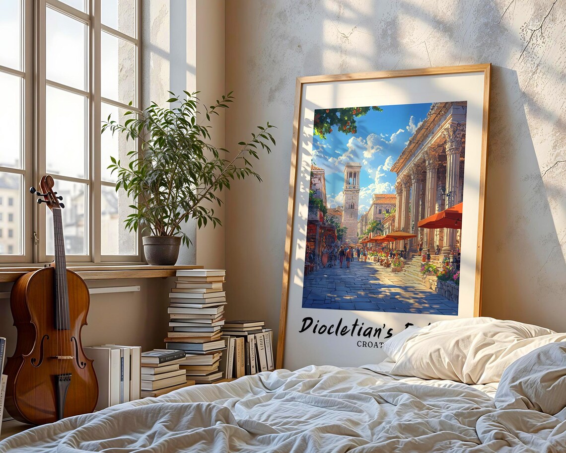Diocletian's Palace Croatia Roman Split Street Travel Poster - Image 3