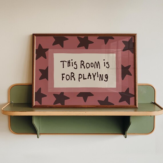 This Is For Playing Nursery Wall Art Print