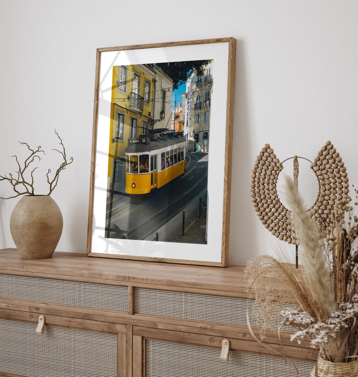 Lisbon Tram Travel Poster, Portugal Wall Art