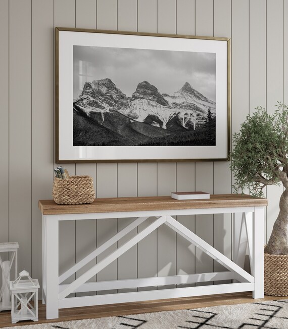 Three Sisters Mountain Photo, Canmore Wall Art