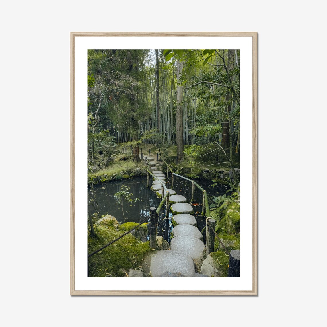 Kyoto Japan Forest Path, Zen Nature Photo Print