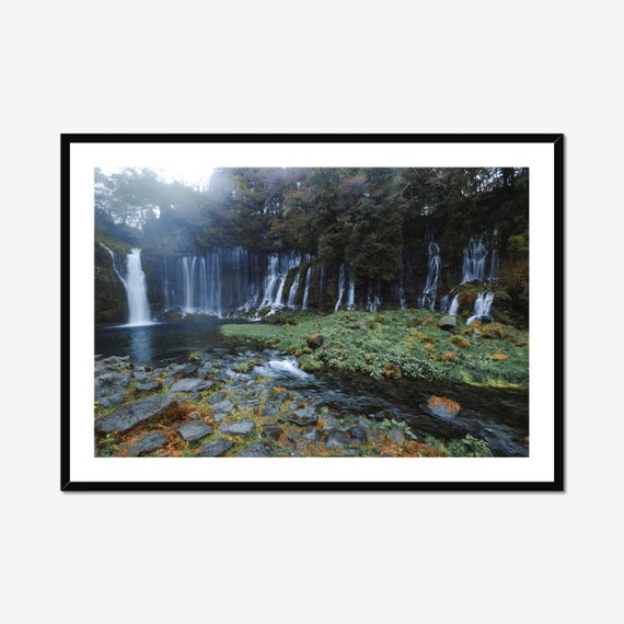 Shiraito Falls Japan, Zen Landscape Art Print