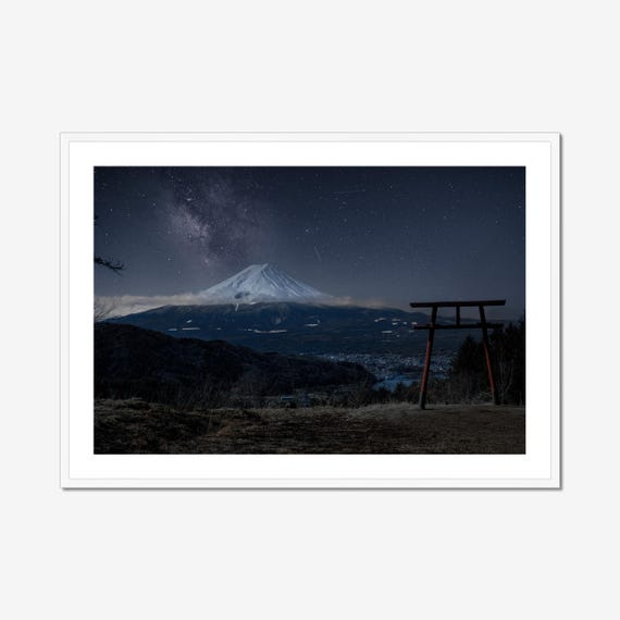 Mt Fuji with Milky Way - Astrophotography Print