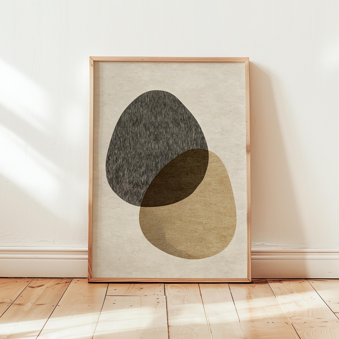 Japandi Abstract Shapes, Minimalist Earthy Composition