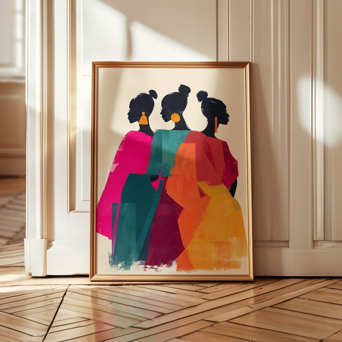 Bold African American Black Woman, Graphic Illustration