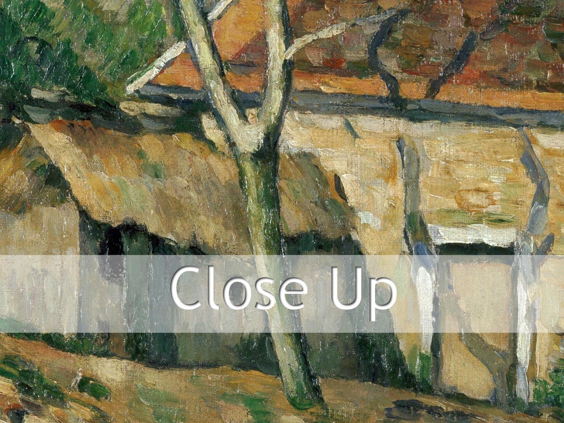 Paul Cezanne Farmyard 1879 Stone Farmhouse Quiet Courtyard Poster - Image 2