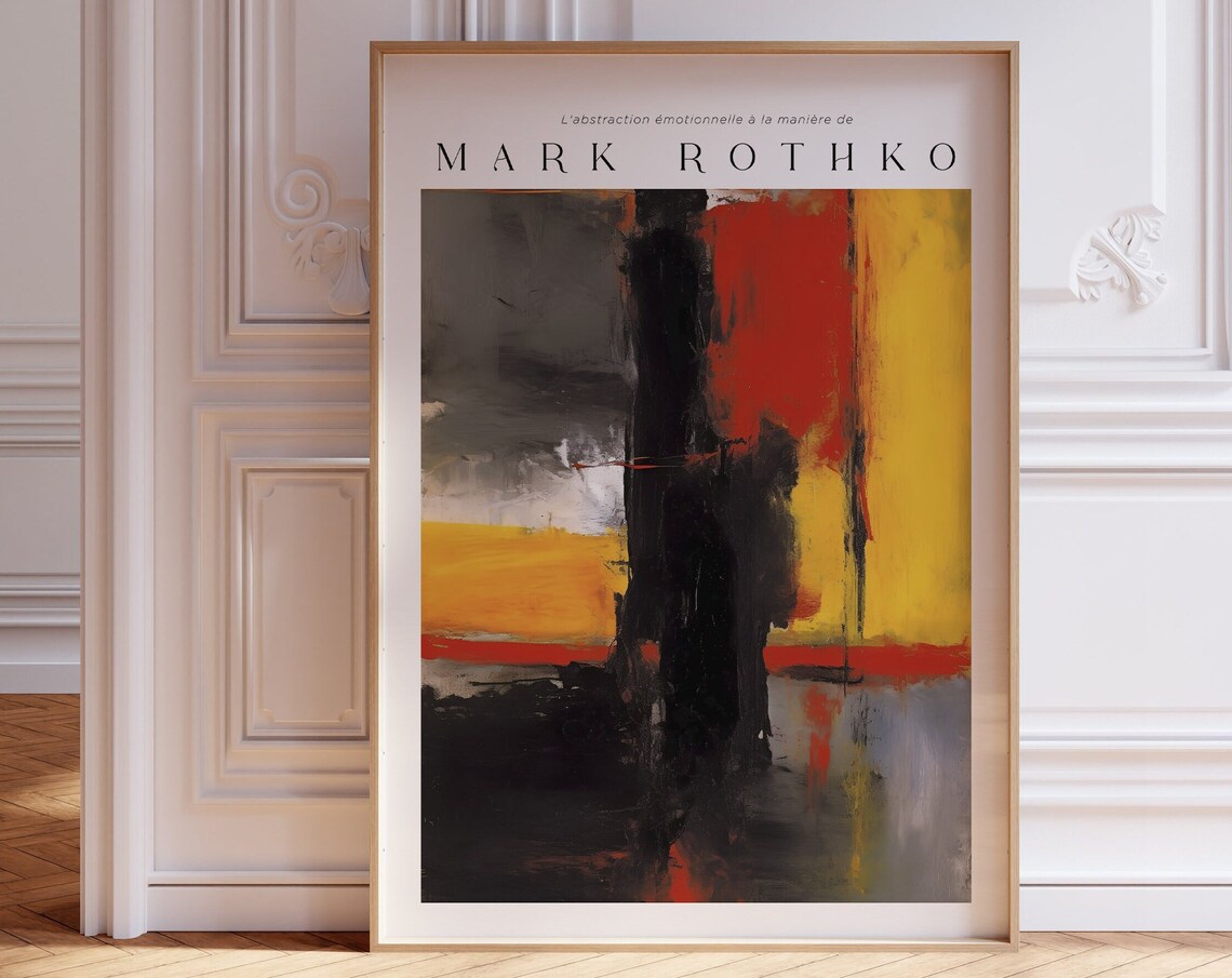 Mark Rothko Inspired Poster, Modern Living Room Decor