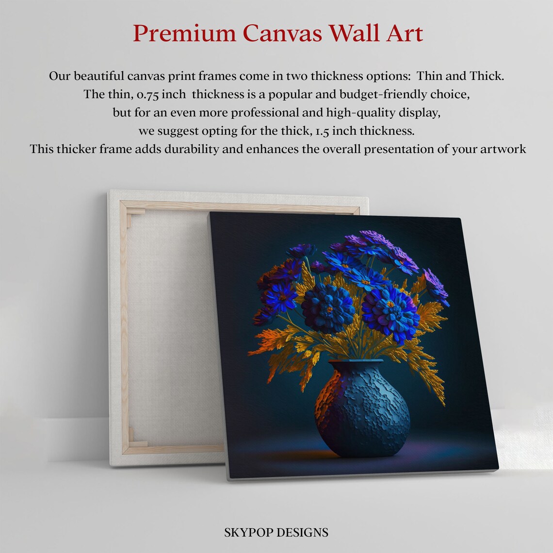 Vibrant Flower Vase Floral Arrangement Art Print - Image 2