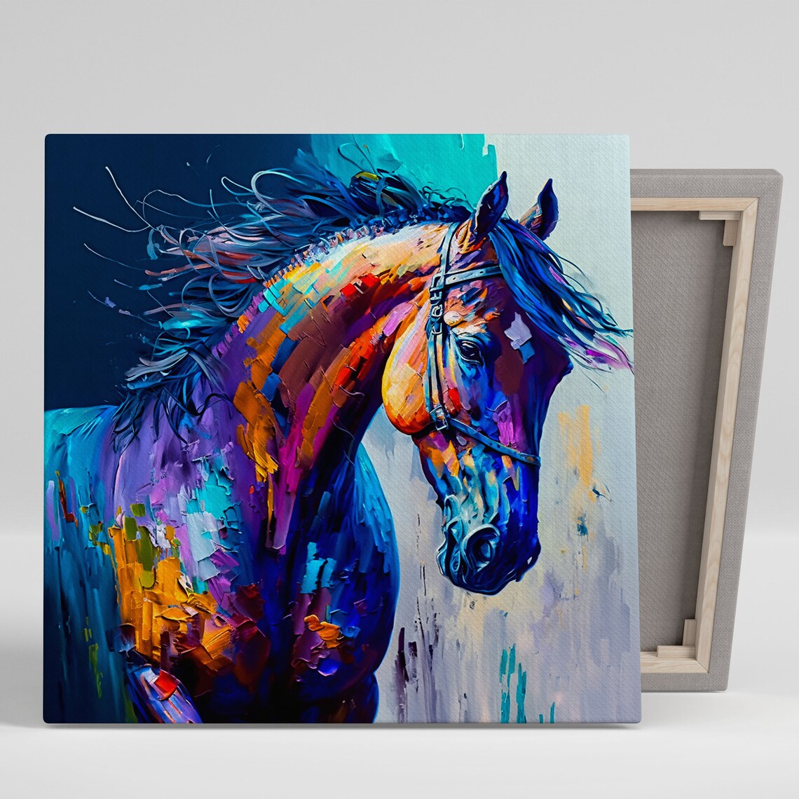 Colorful Horse Wall Art, Modern Horse Poster Print