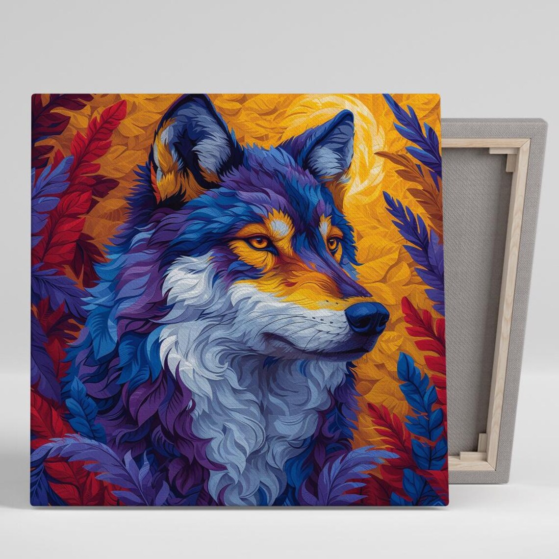 Wolf Spirit Contemporary Bohemian Wall Art Print