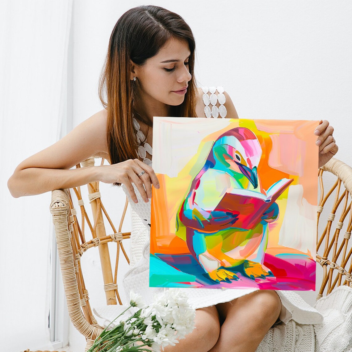 Penguin Wall Art Print, Modern Whimsical Decor - Image 3
