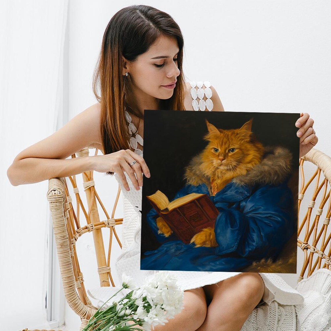 Cat Literature Poster, Classic Whimsical Decor - Image 3