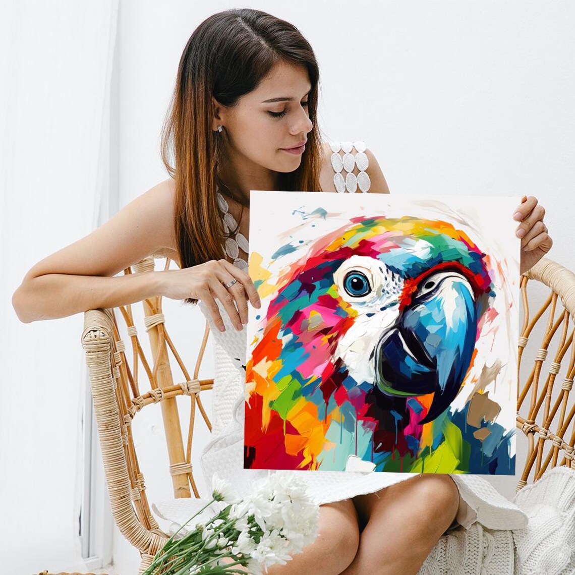 Macaw Abstract Animal Art Print, Contemporary Decor - Image 3