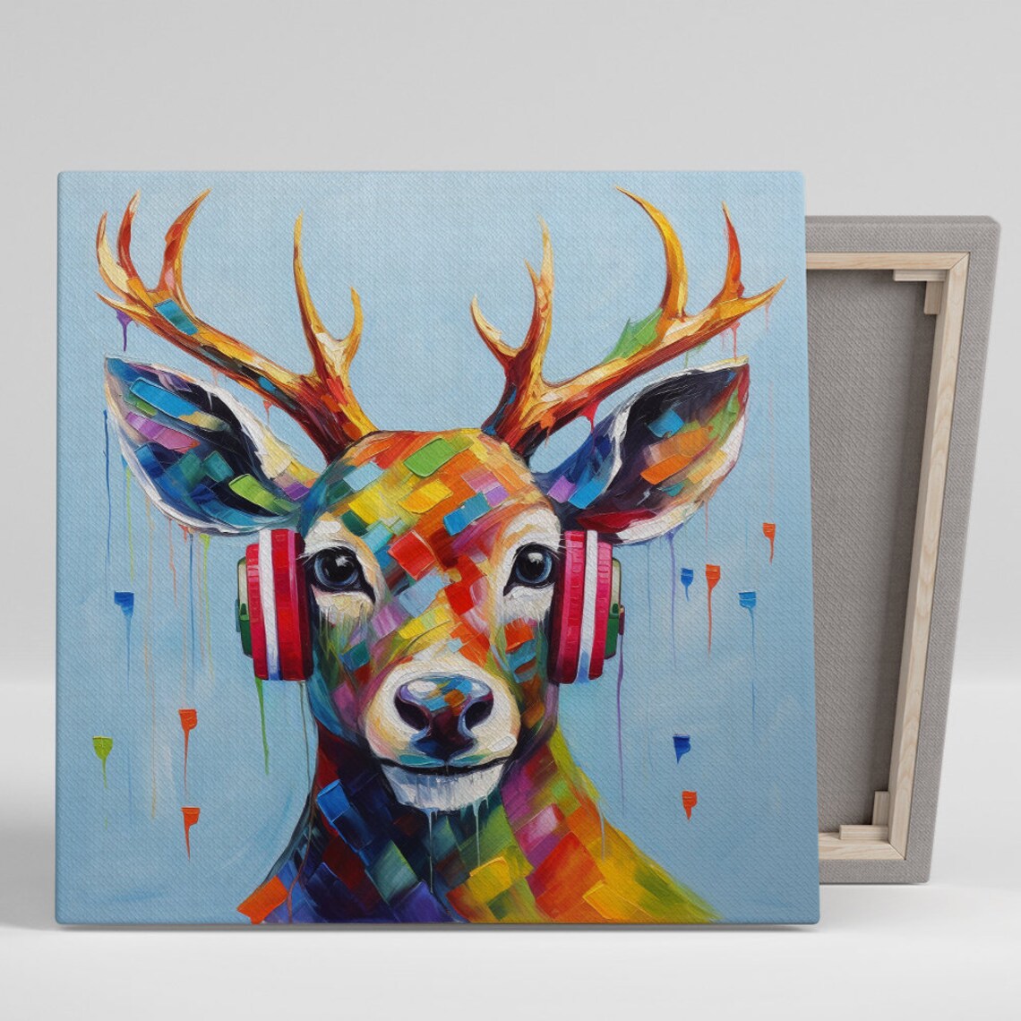 Melodic Stag Art Print, Modern Kids Room Decor