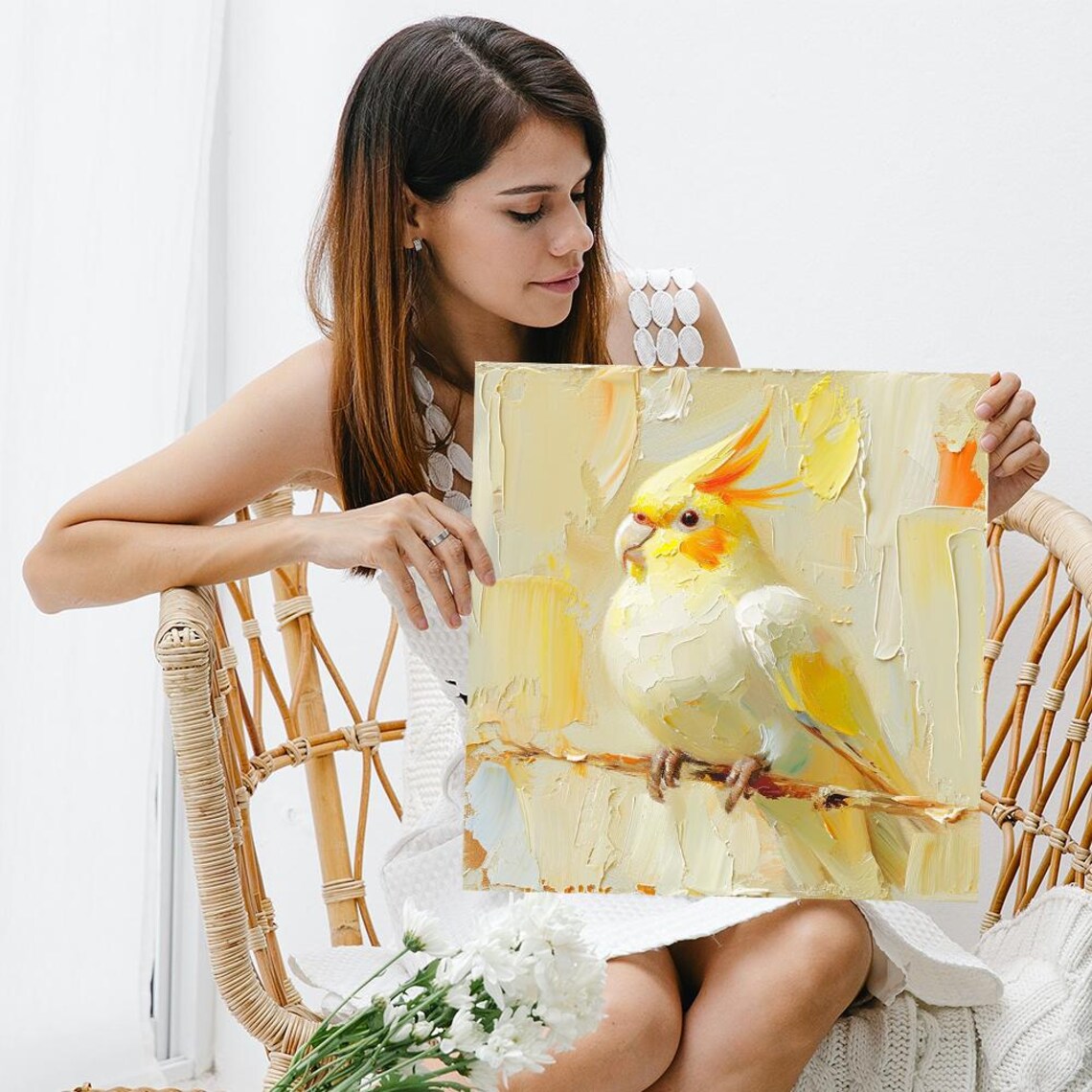 Cockatiel Contemporary Whimsical Decor Art Print - Image 3