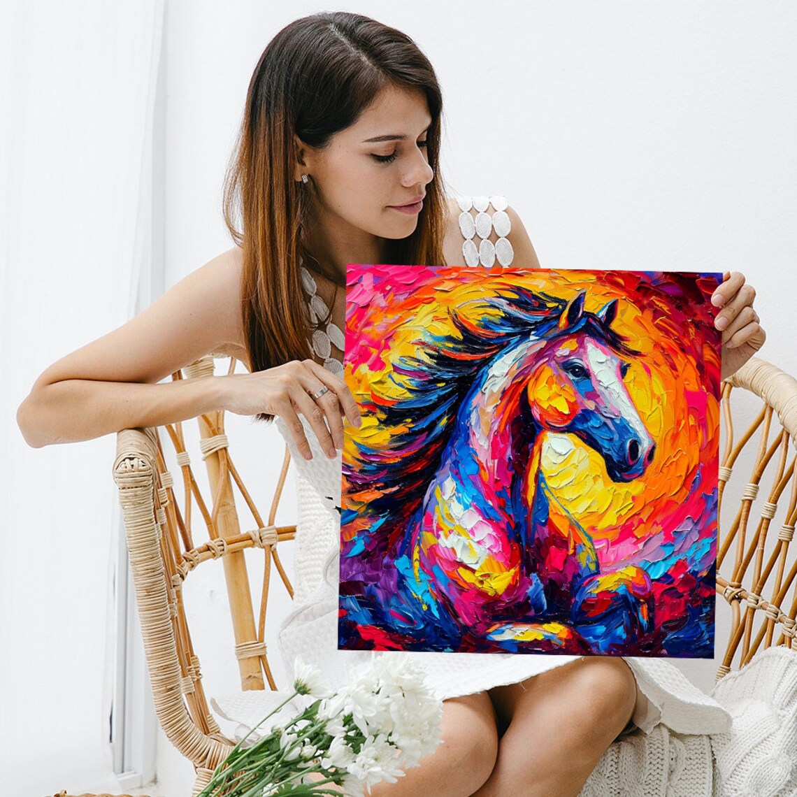 Equine Kaleidoscope Contemporary Abstract Art Print - Image 3