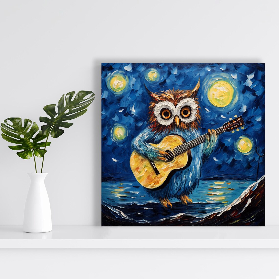 Owls Musical Night Bohemian Poster for Kids Rooms - Image 2