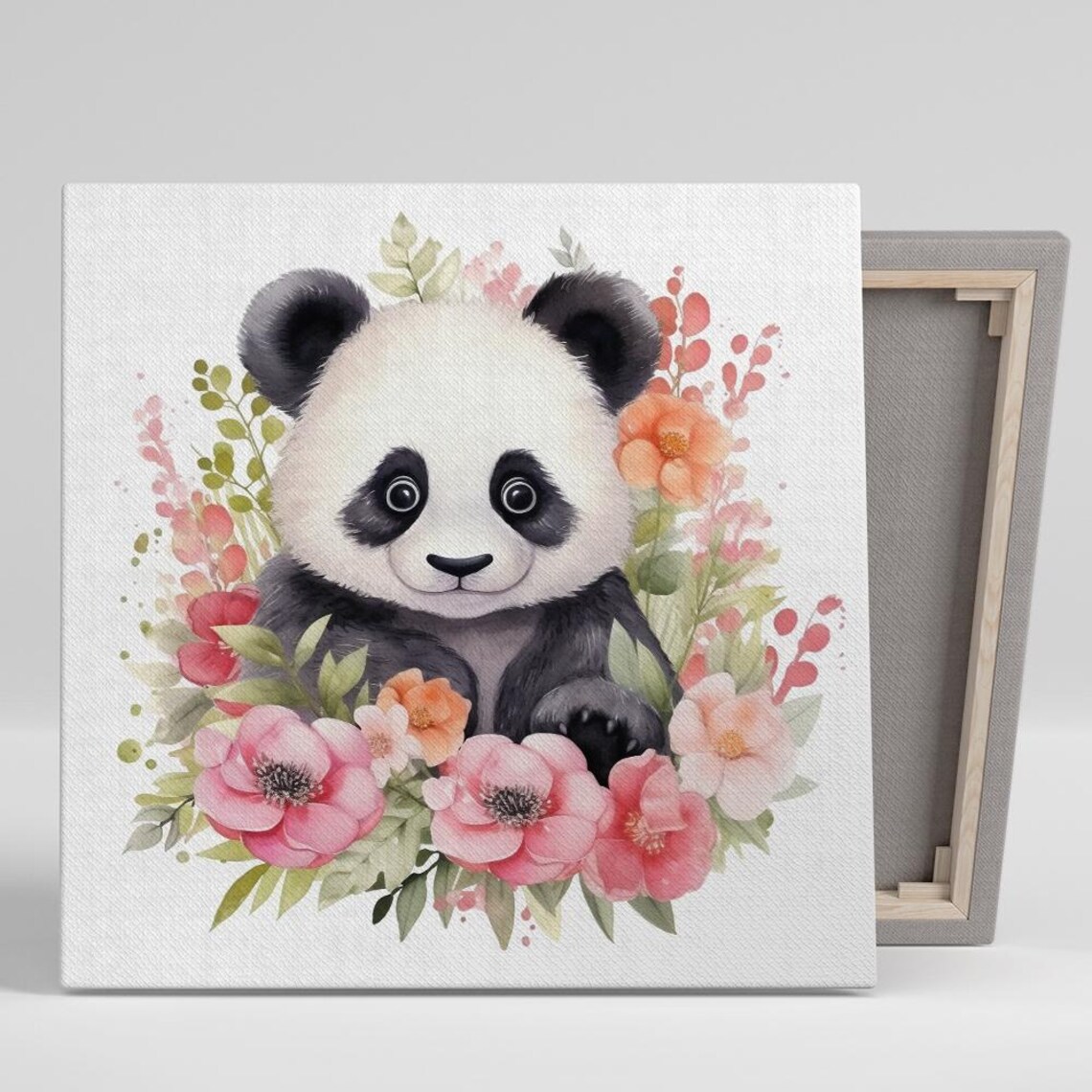 Panda Whimsical Minimalist Nursery Decor Art Print