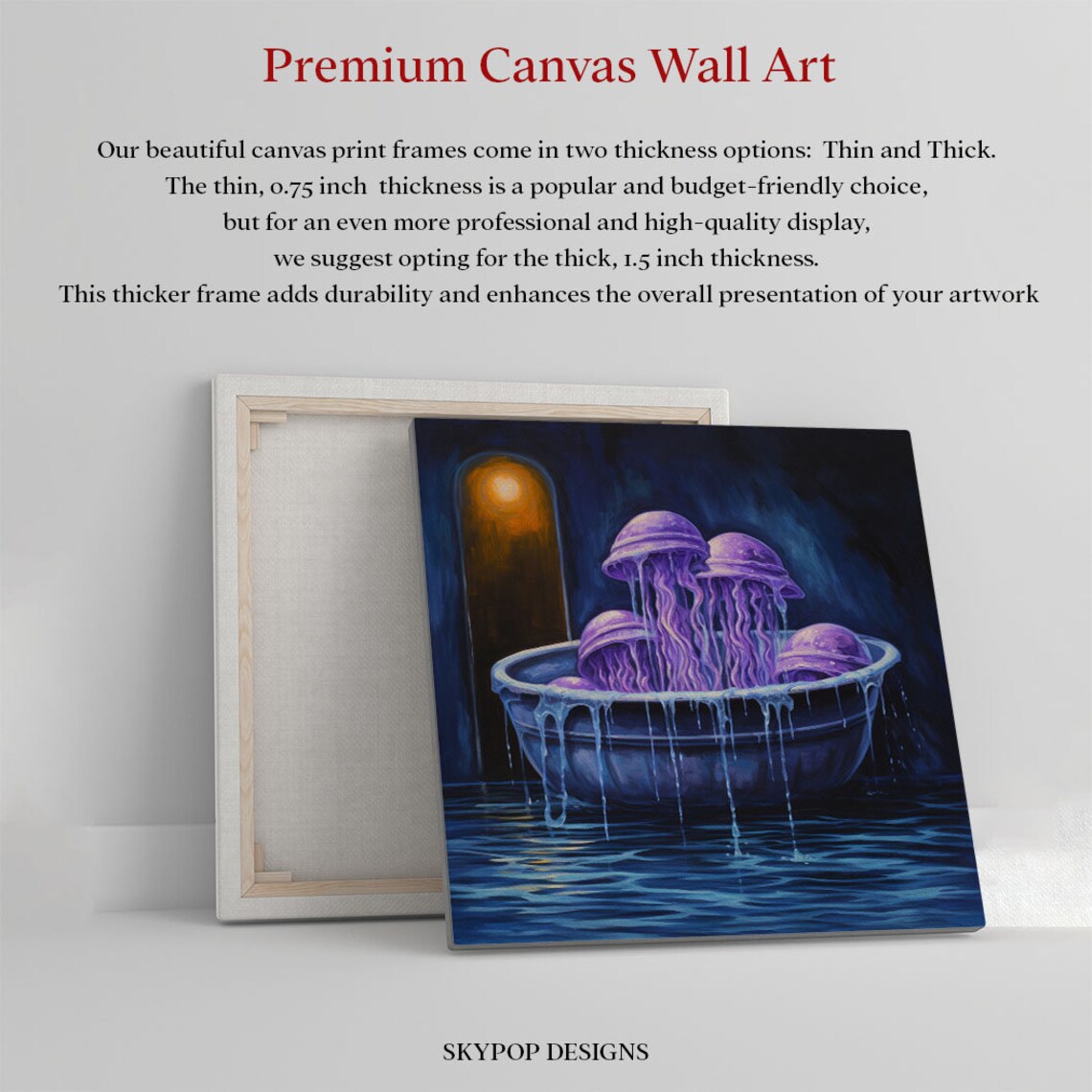 Jelly Fish In Bathtub, Bathroom Wall Art Print - Image 4
