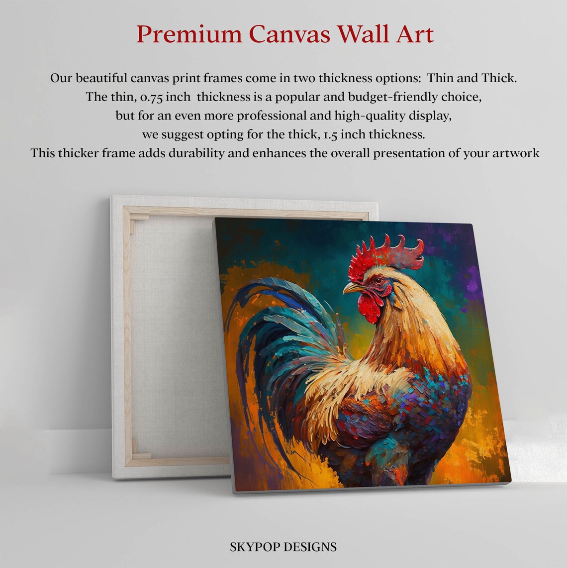 Rooster Farmhouse Kitchen Art Print, Rustic Decor - Image 2