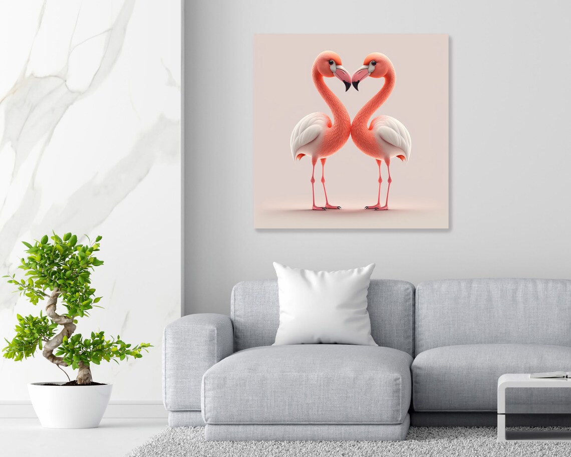 Flamingo Fever, Tropical Animal Theme Art Print - Image 4