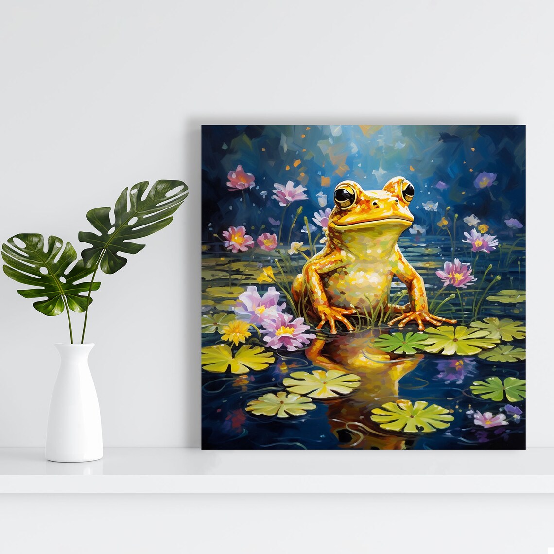 Frog Art Print, Modern Whimsical Decor for Living Room - Image 3