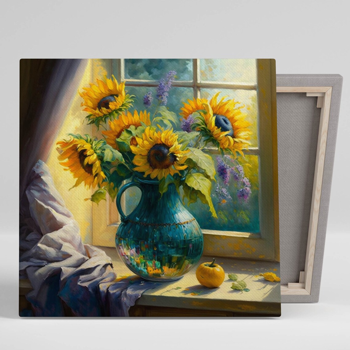 Watercolor Sunflower Botanical Home Decor Art Print
