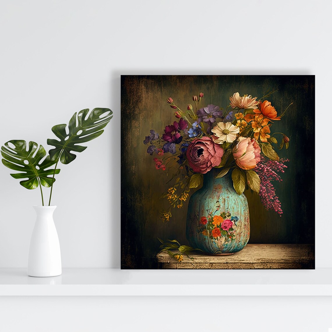 Flower Vase Botanical Art Print for Living Room - Image 2