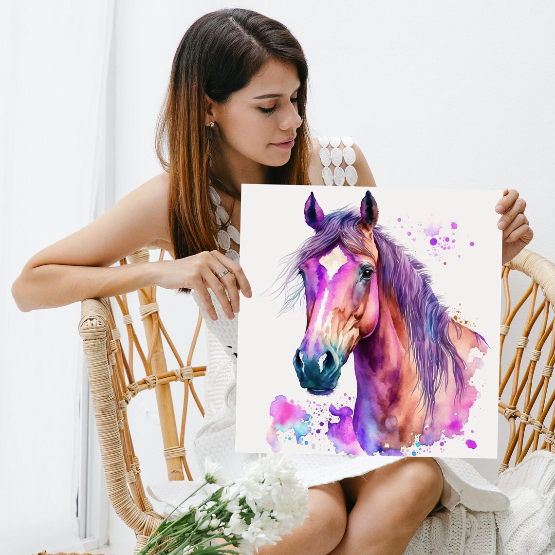 Horse Wall Art Print, Modern Living Room Decor - Image 5