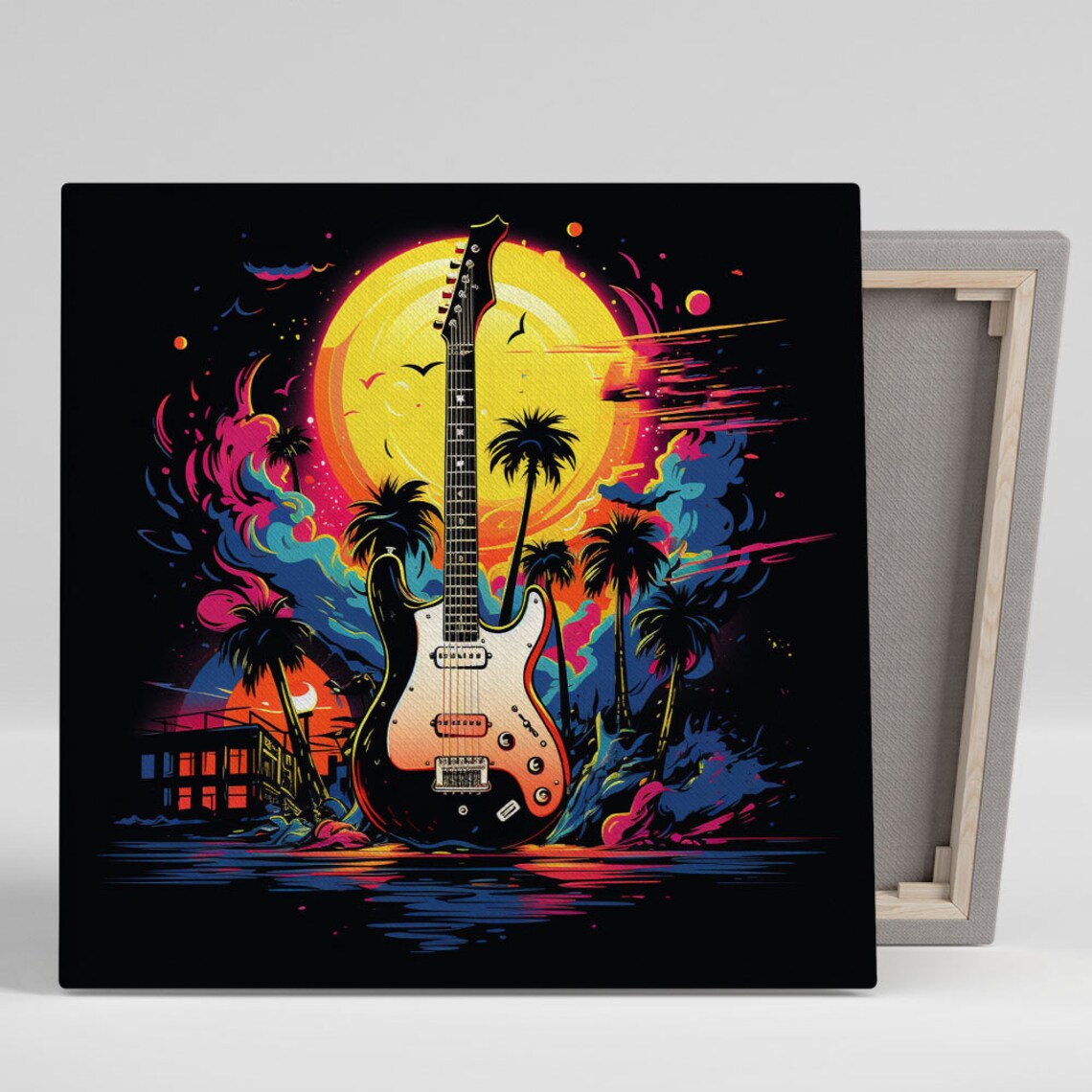Guitar Wall Art Print, Music-Themed Home Decor