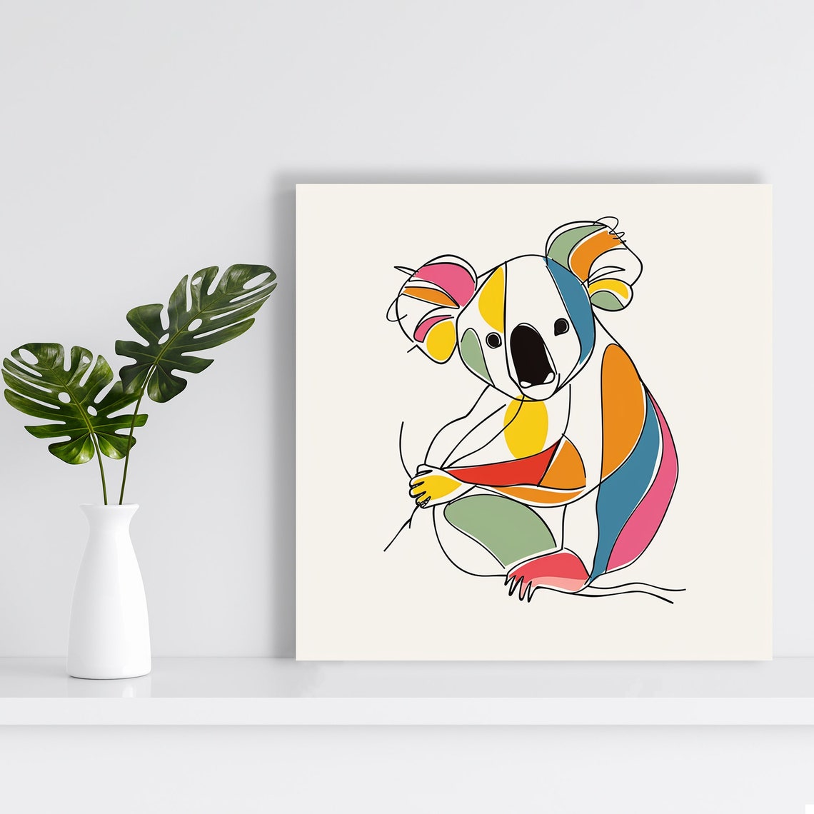 Colorful Koala Kaleidoscope Art Print, Abstract Animal Decor - Image 2