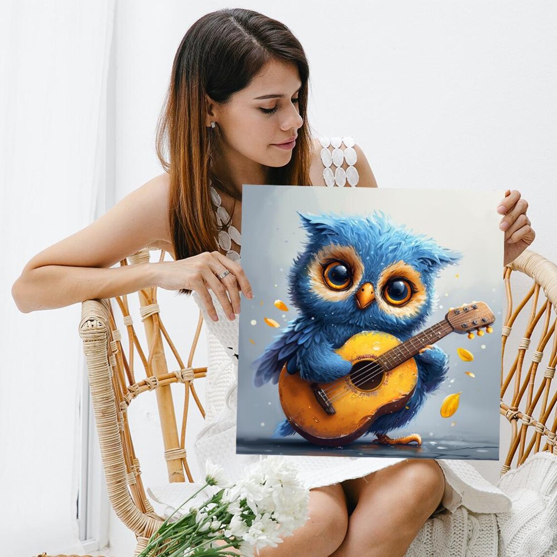 Whimsical Owl Music Art Print for Kids' Rooms - Image 3