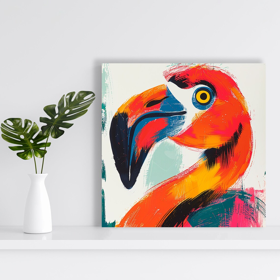 Parrot Portrait Art Print, Contemporary Animal Decor - Image 2