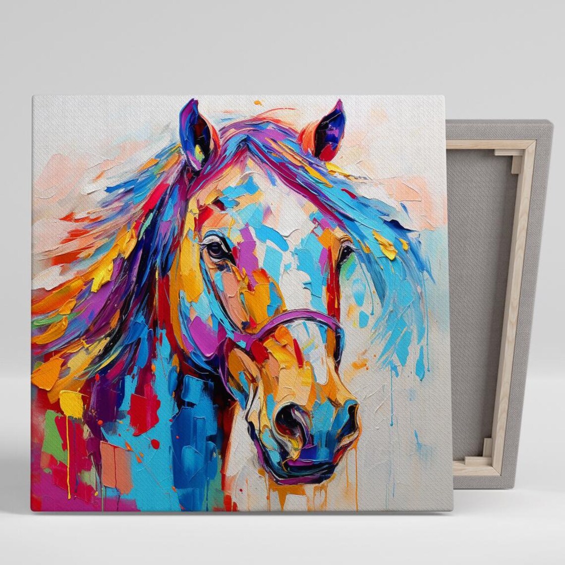 Horse Contemporary Abstract Art Print, Living Room Decor