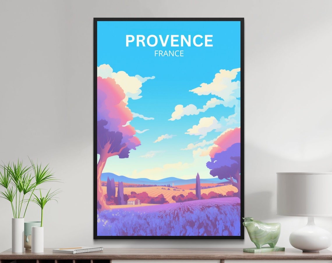 Provence France Print France Wall Art Travel Poster Provence Provence Region French Countryside Poster Gift