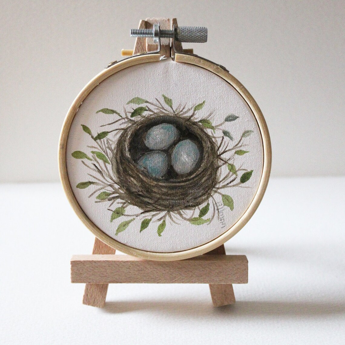 Bird Series Watercolor Robins Nest Art Print - Image 5
