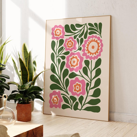 Matisse-Inspired Botanical Poster, Modern Floral Art Print