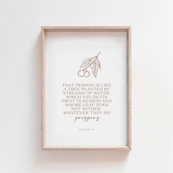 Psalm 13 Wall Art Christian Wall Art Bible Verse Gift For Christians Baptism Gift Christian Home Wall Art