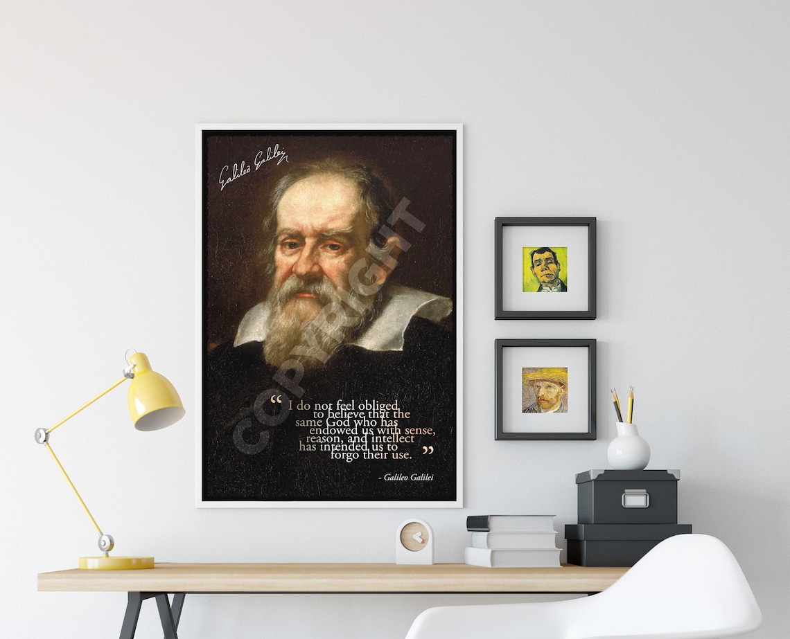 Galileo Galilei Astronomy Art Print, Science Poster - Image 2
