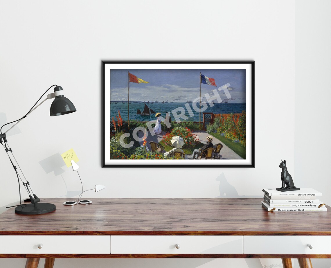Claude Monet Garden at Sainte Adresse 1867 Terrace by the Sea Art Print - Image 2