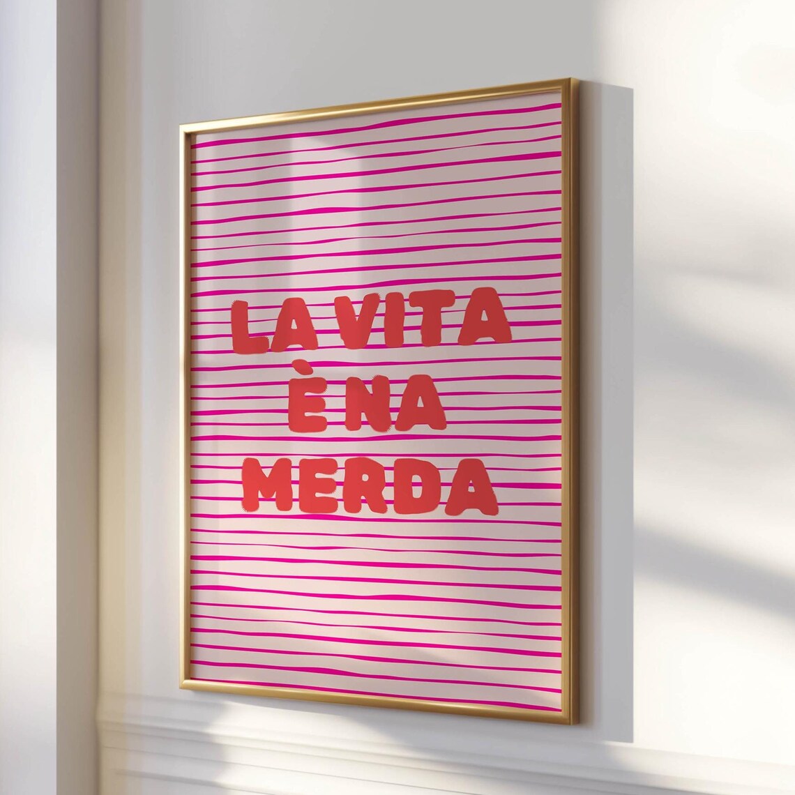 Funny Italian Quote, Humorous Typography Print