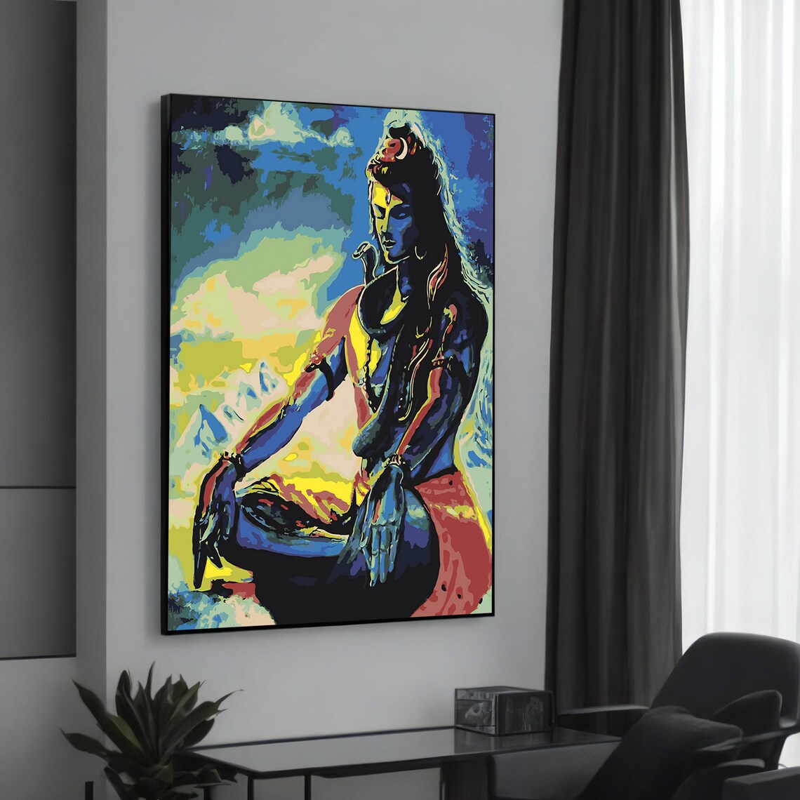 Shiva Modern Spiritual Art Print