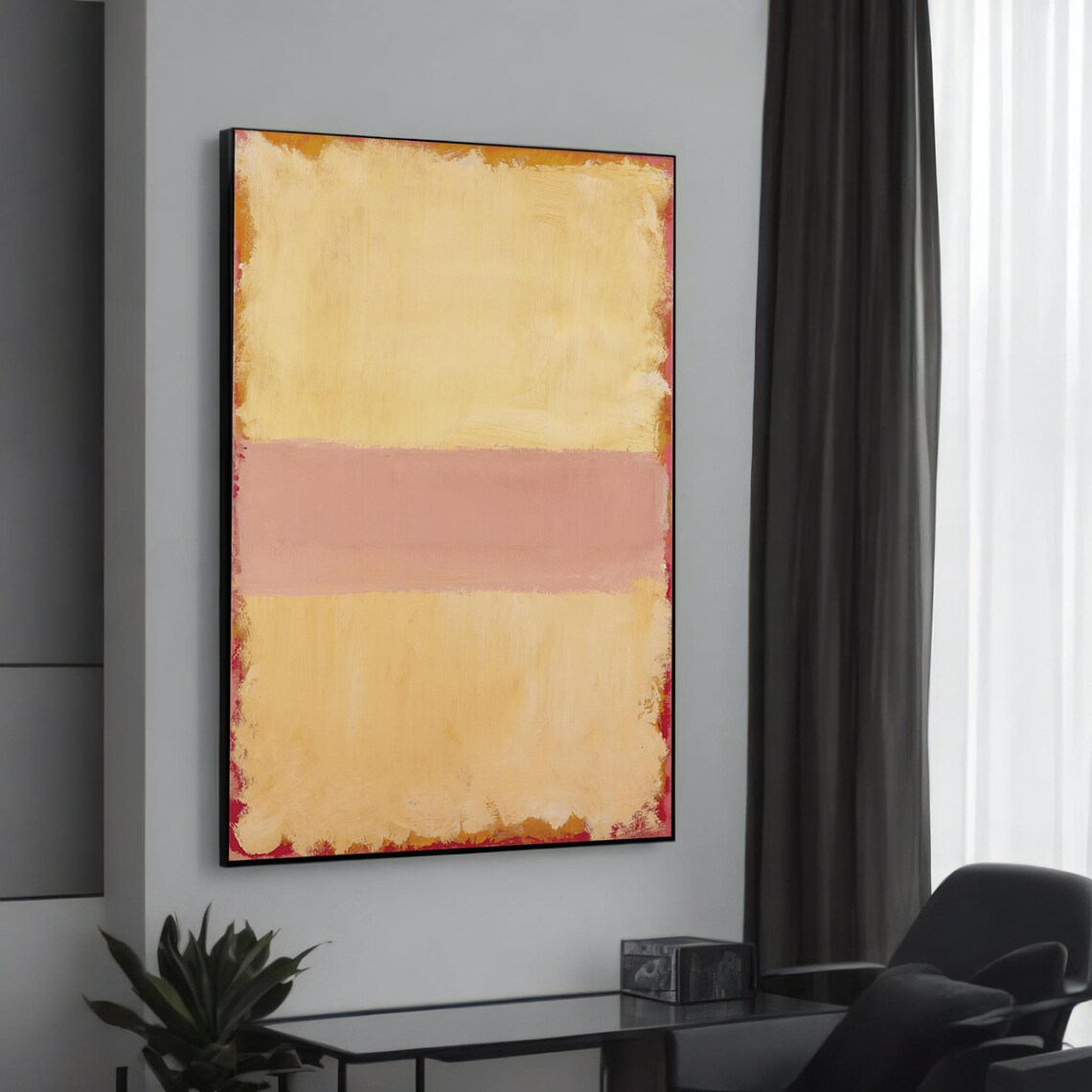 Peach And Blush Pink Abstract Color Field Soft Warm Minimalist Art Poster