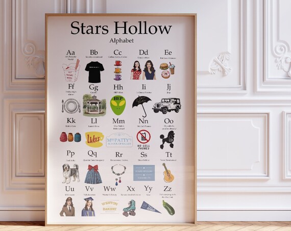Stars Hollow Alphabet Wall Art Lukes Diner Decor I Smell Snow In Omnia Paratus Poster Dragonfly Inn Emily Gilmore Print Fans