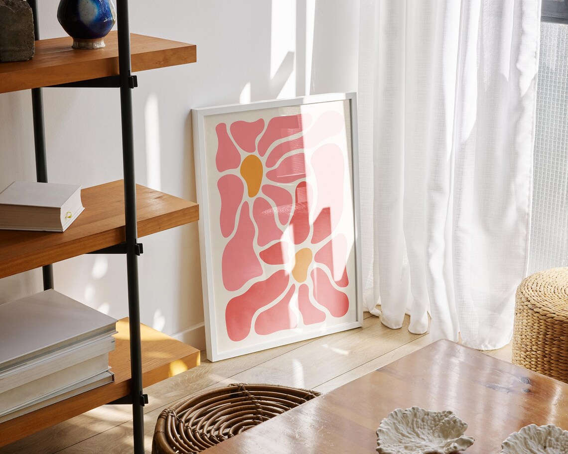 Boho Flower Abstract Botanical Art Print - Image 7