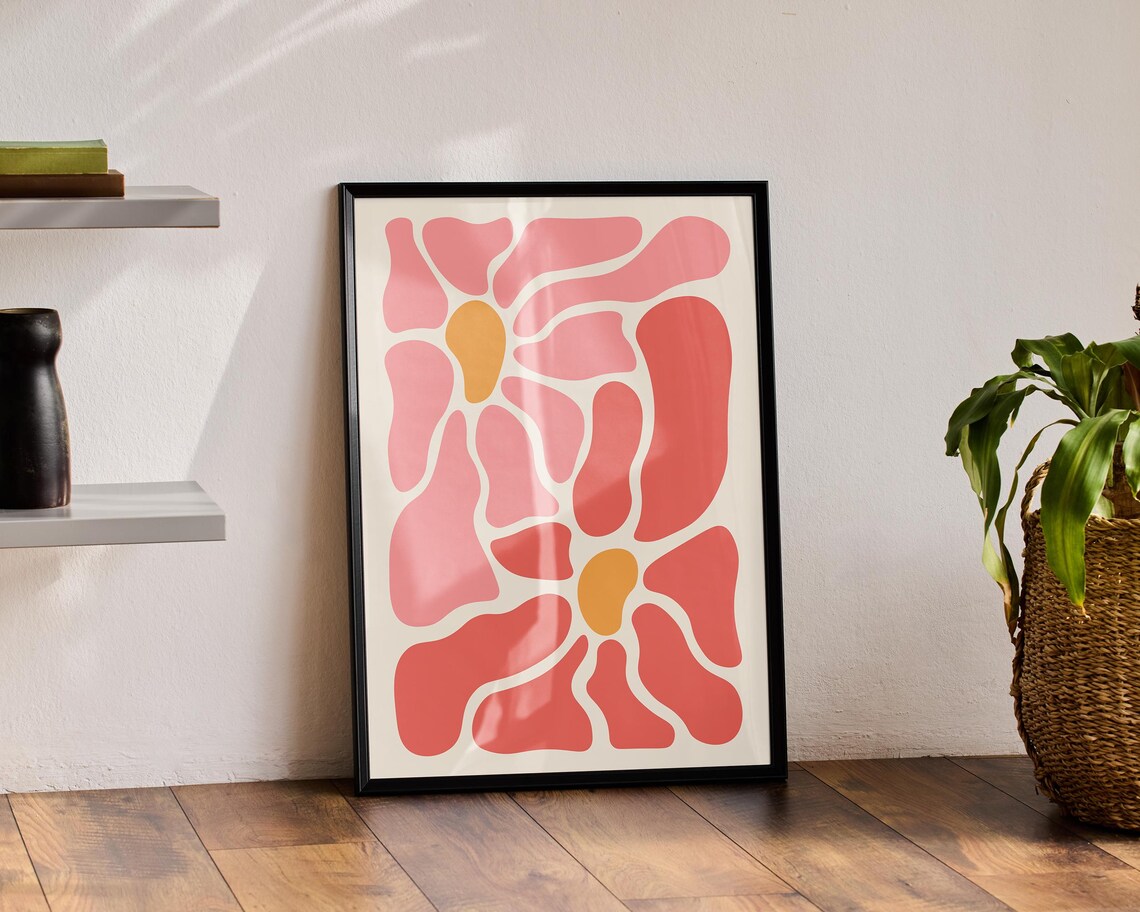 Boho Flower Abstract Botanical Art Print - Image 4