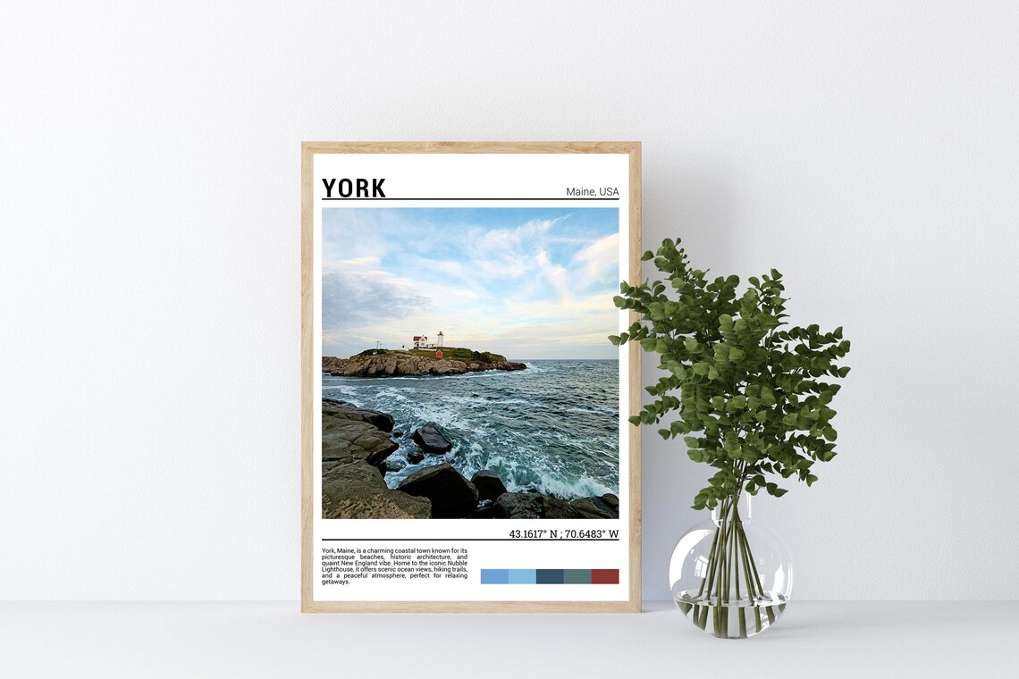 York Poster, York Maine Travel Poster Art Print - Image 4