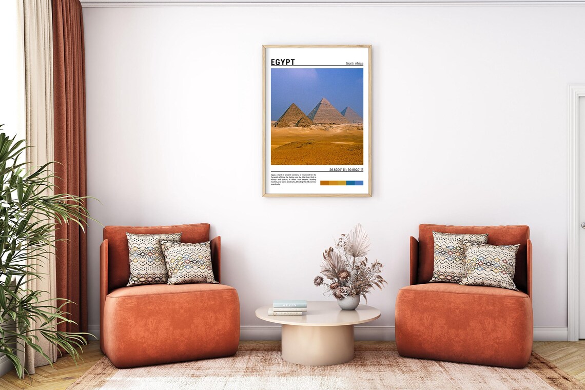 Egypt Giza Pyramids Desert Ancient Wonders Golden Sand Poster - Image 7